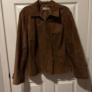 Marsh Landing Brown Suede Leather Jacket